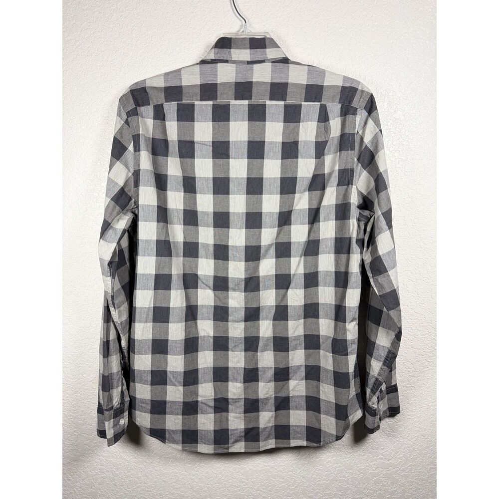 J.Crew Flex Washed Mens Buffalo Plaid Long Sleeve Button Down Shirt Gray Size M - Picture 3 of 10